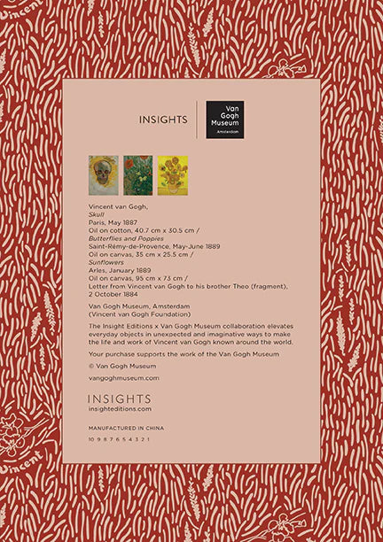 Van Gogh Skulls and Flowers Notebook Collection and Pouch Set