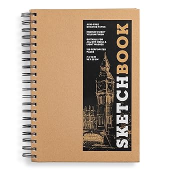 Sketchbook (basic medium spiral Kraft) (Sterling Sketchbook series): Volume 16: Acid-Free Quality Paper (128 Pages)