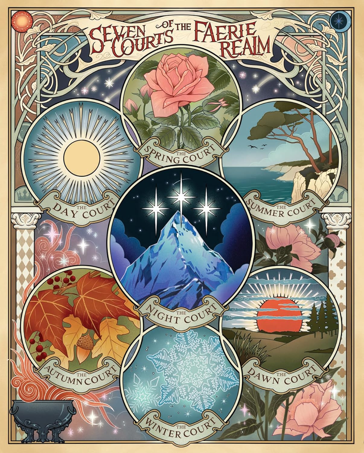 A Court of Thorns and Roses Official Seven Courts of the Faerie Realm 1000-Piece Puzzle