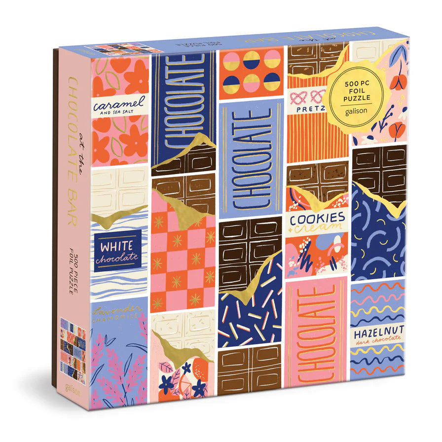 At the Chocolate Bar 500 Piece Foil Puzzle (Jigsaw Products)