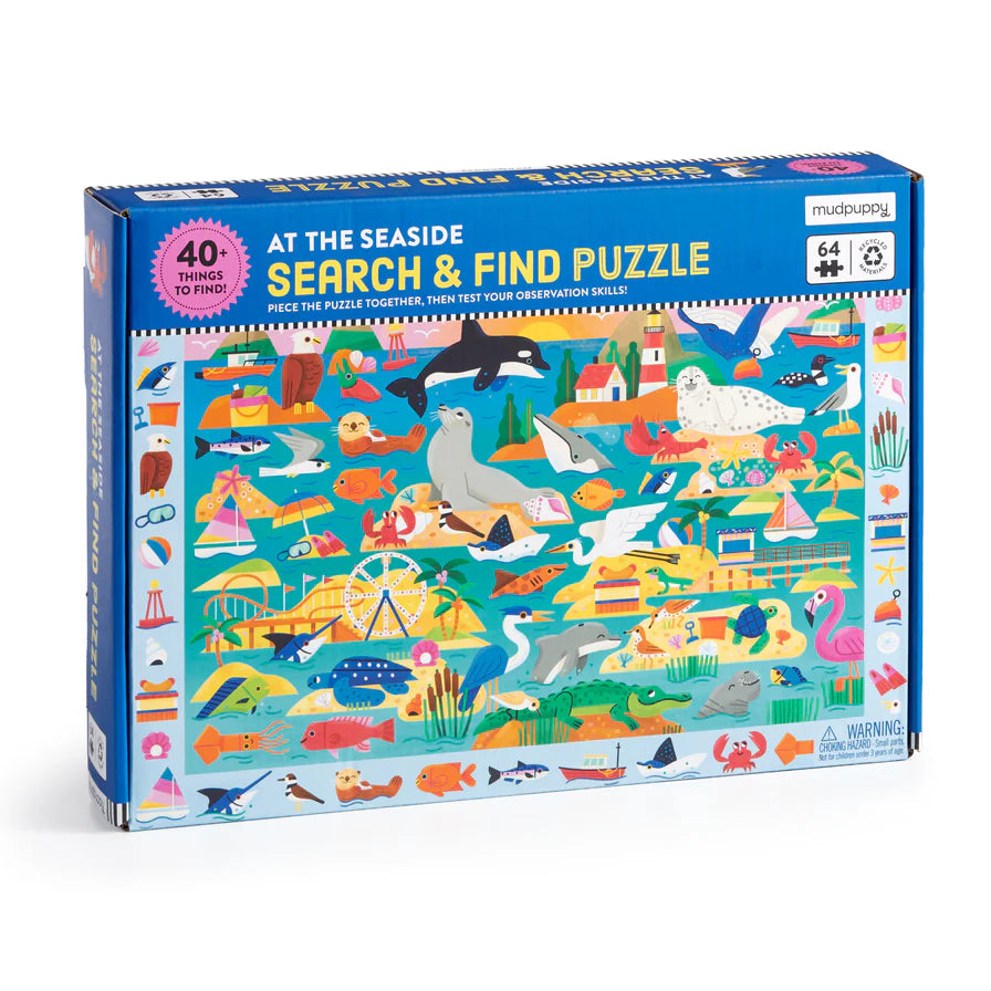At the Seaside 64 Piece Search & Find Puzzle (Jigsaw Products)