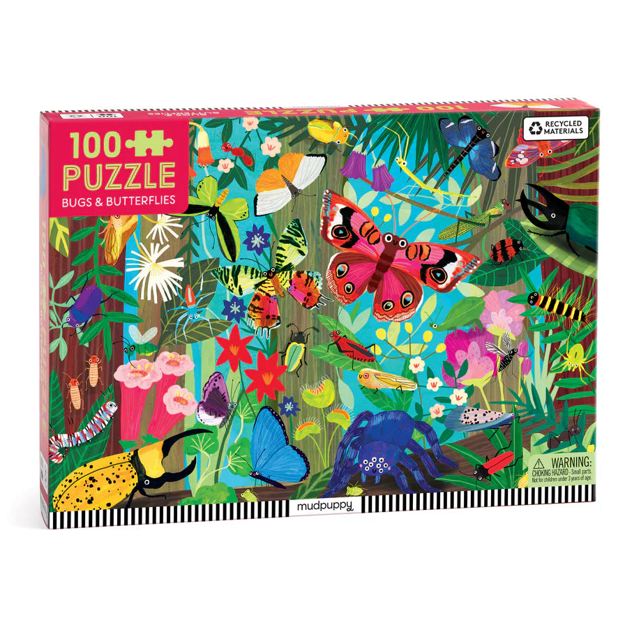 Bugs & Butterflies 100 Piece Puzzle (Jigsaw Products)