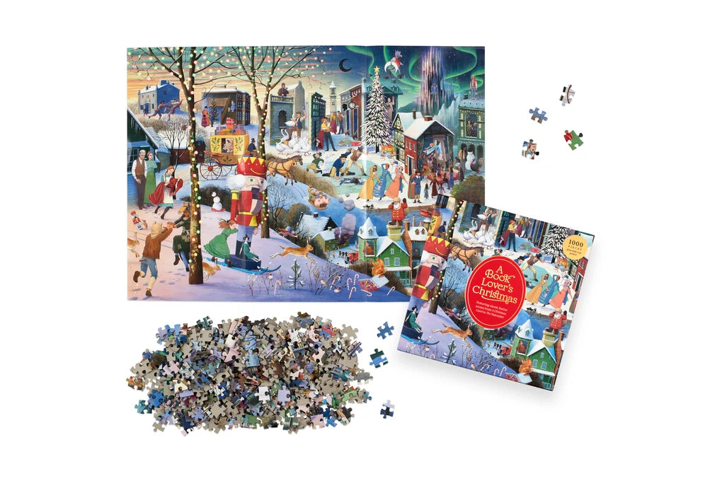 A Book Lover's Christmas 1000 Piece Jigsaw Puzzle