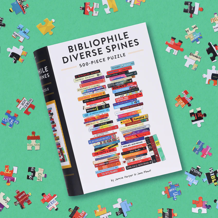 Bibliophile Diverse Spines 500-Piece Puzzle (Jigsaw Products)