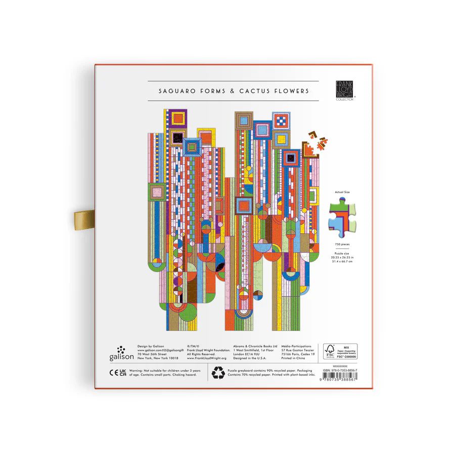 Frank Lloyd Wright Saguaro Cactus & Forms 750 Piece Shaped Foil Puzzle (Jigsaw Products)