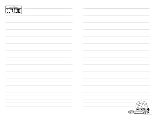 Back to the Future: Time Machine Hardcover Journal (Hardcover)