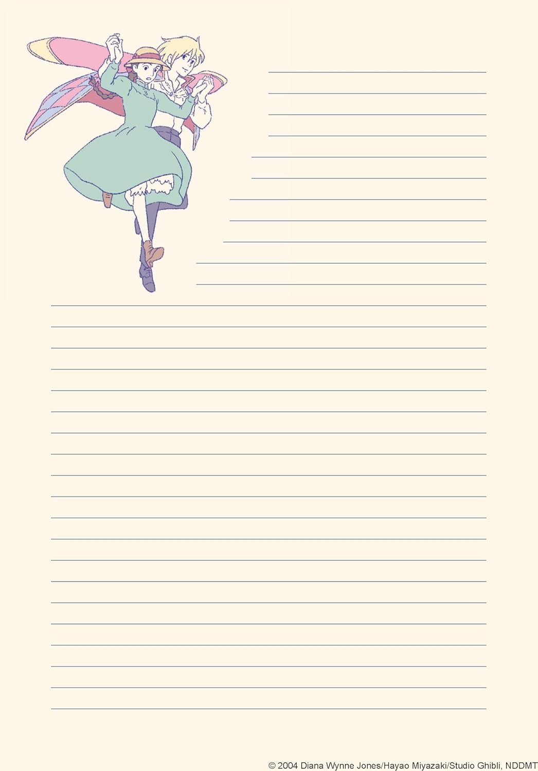 Studio Ghibli Howl's Moving Castle Stationery Set