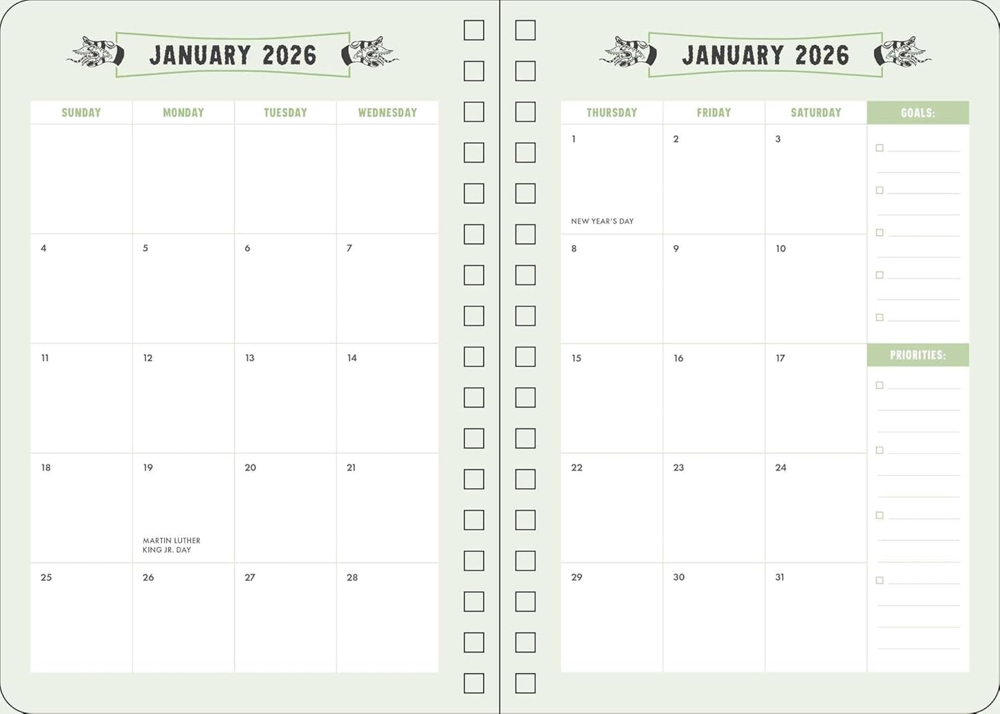 2026 Beetlejuice Beetlejuice 13-Month Weekly Planner (Spiral-bound)