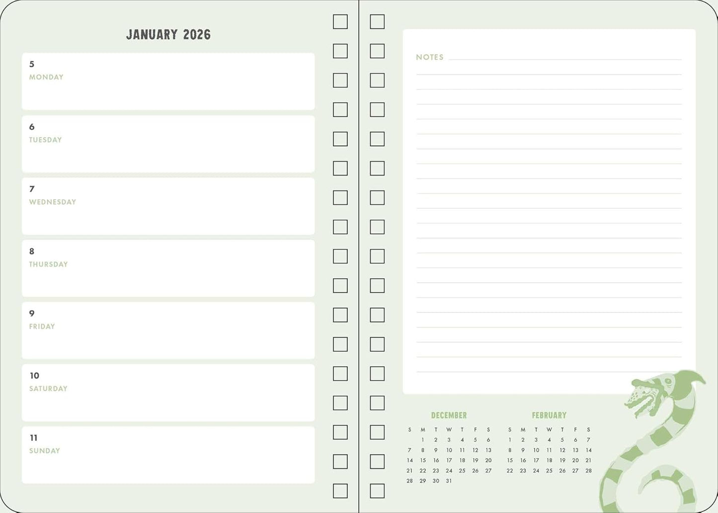 2026 Beetlejuice Beetlejuice 13-Month Weekly Planner (Spiral-bound)