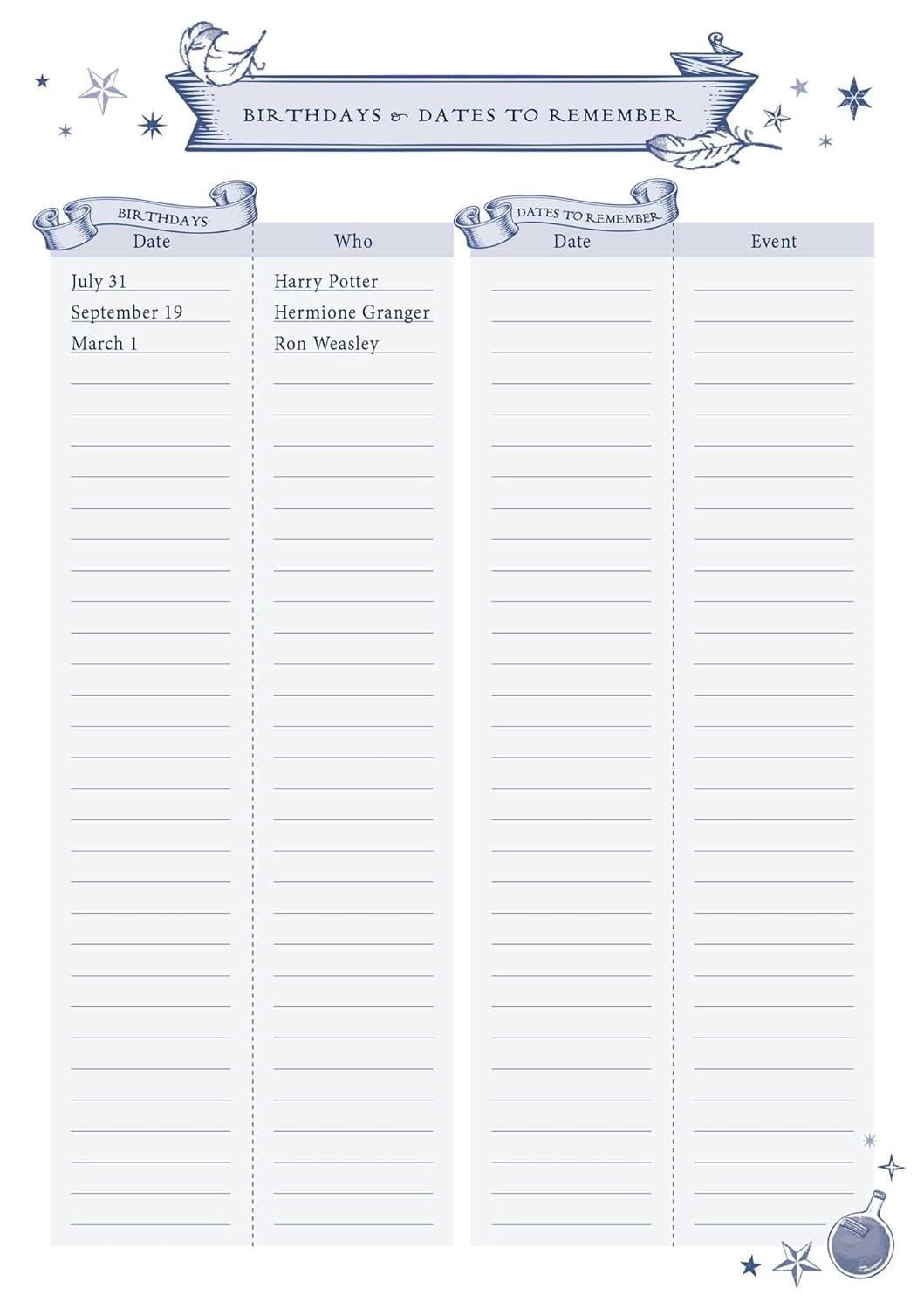 Harry Potter: Spells and Potions Traveler's Notebook Set (IE Gift / Stationery): (Refillable Notebook) Flexibound