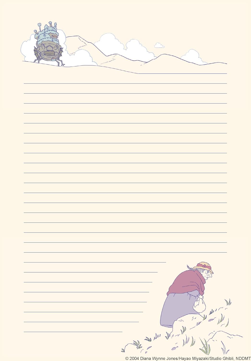 Studio Ghibli Howl's Moving Castle Stationery Set