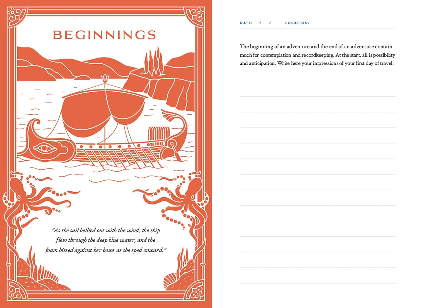 The Odyssey Travel Journal: A Memory Book Inspired by the Classic Tale of Adventure