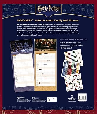 2026 Harry Potter: Hogwarts Family Wall Planner (Paperback)