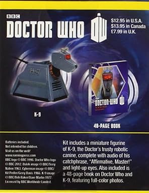 Doctor Who K-9 Light-and-Sound Figurine and Illustrated Book