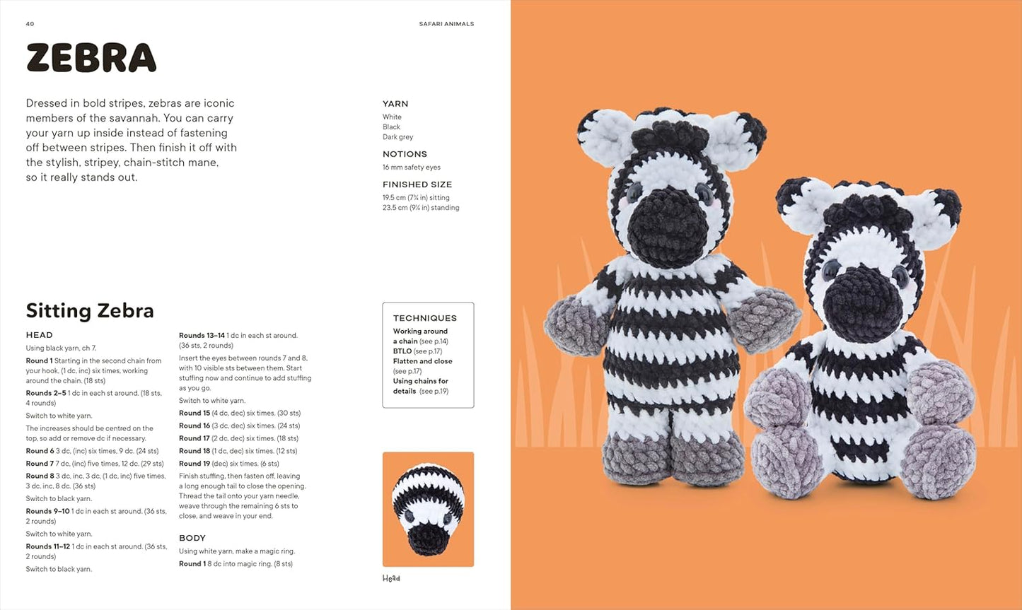 Amigurumi Animals: Over 50 Adorable, Low-sew Plushies to Crochet (Hardback)