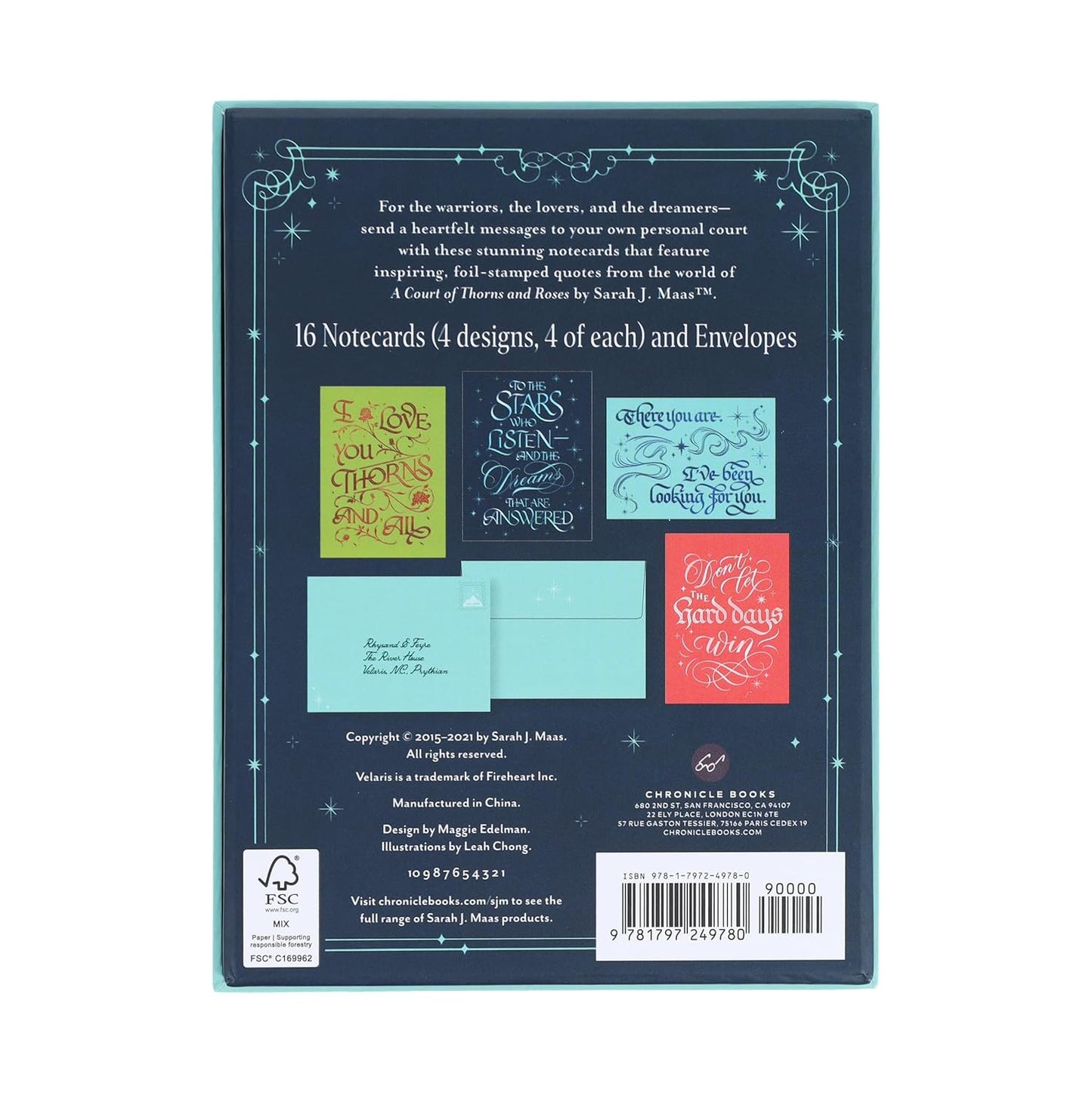 A Court Of Thorns And Roses Official Gilded Notecards: 16 Notecards & Envelopes - Sarah J. Maas