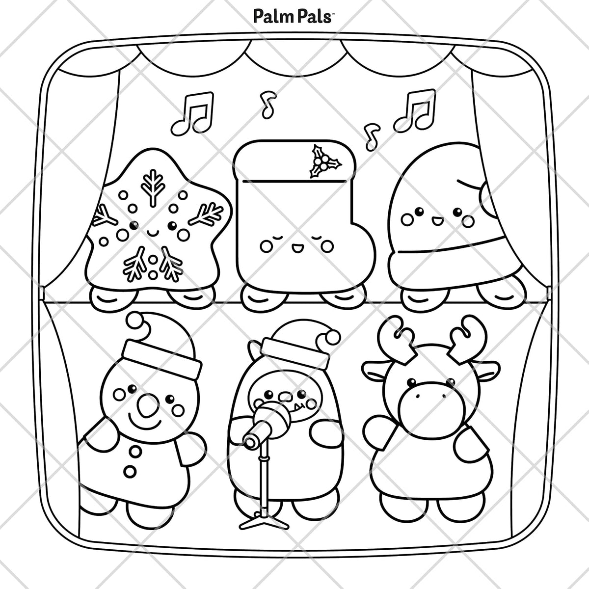 Palm Pals Festive Friends: An Advent Calendar Colouring Book - Palm Pals
