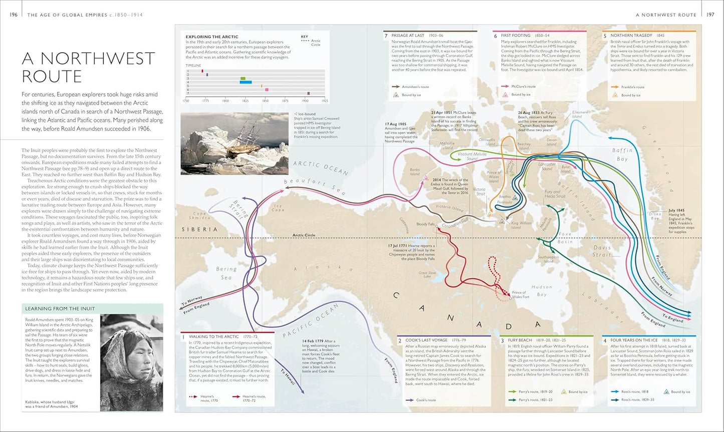 Exploration Map by Map: From Migrations and Encounters to Voyages and Discoveries - DK History Map by Map (Hardback)