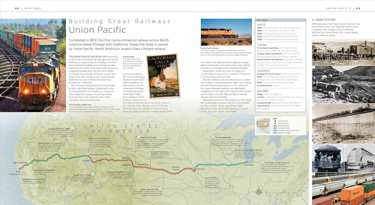 The Train Book: The Definitive Visual History - DK Definitive Transport Guides (Hardback)