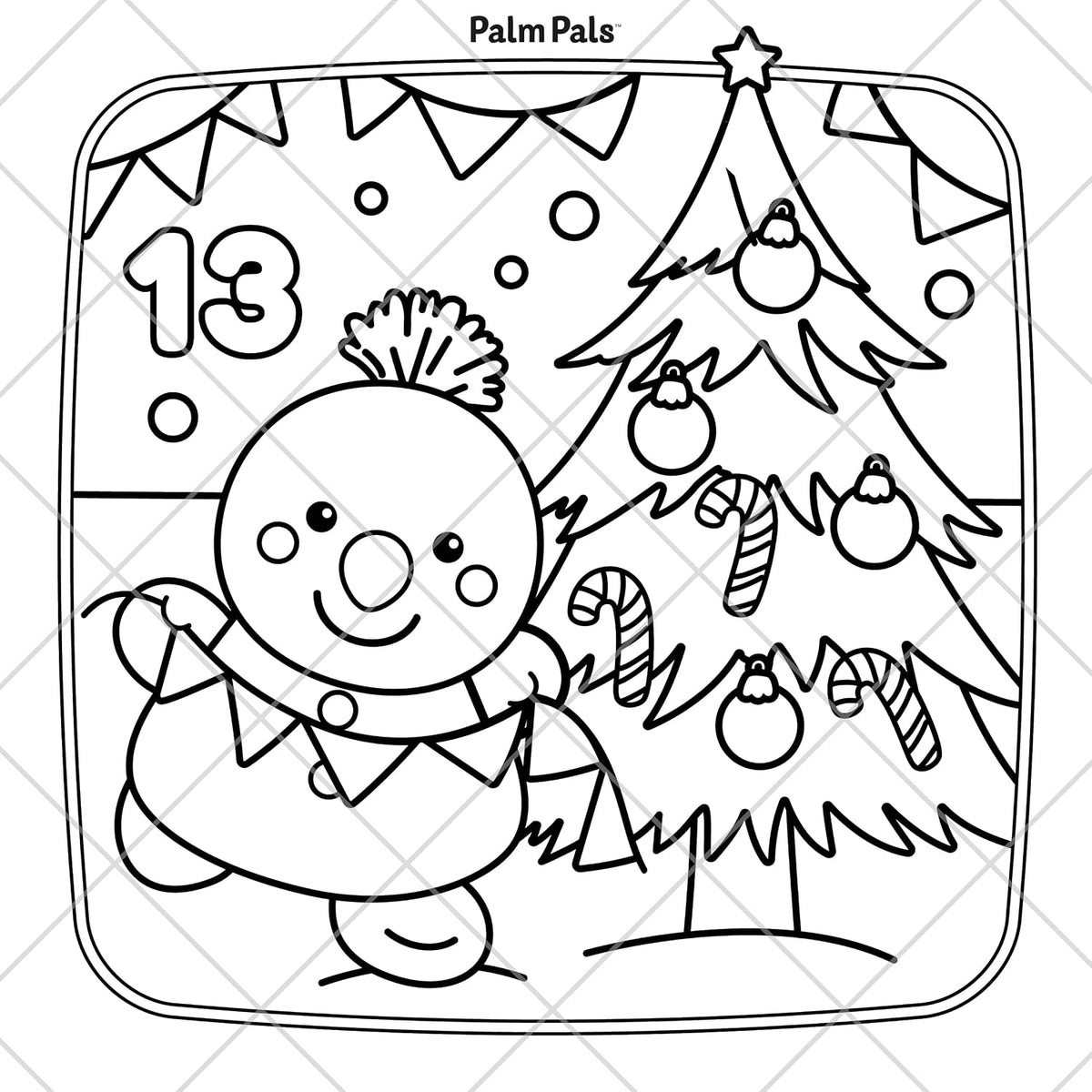 Palm Pals Festive Friends: An Advent Calendar Colouring Book - Palm Pals