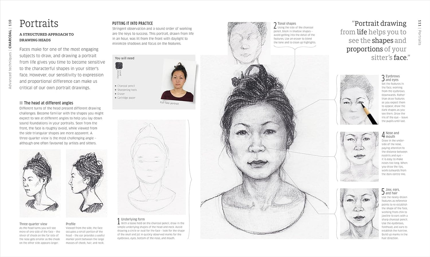 Artist's Drawing Techniques: Discover How to Draw Landscapes, People, Still Lifes and More, in Pencil, Charcoal, Pen and Pastel (Hardback)