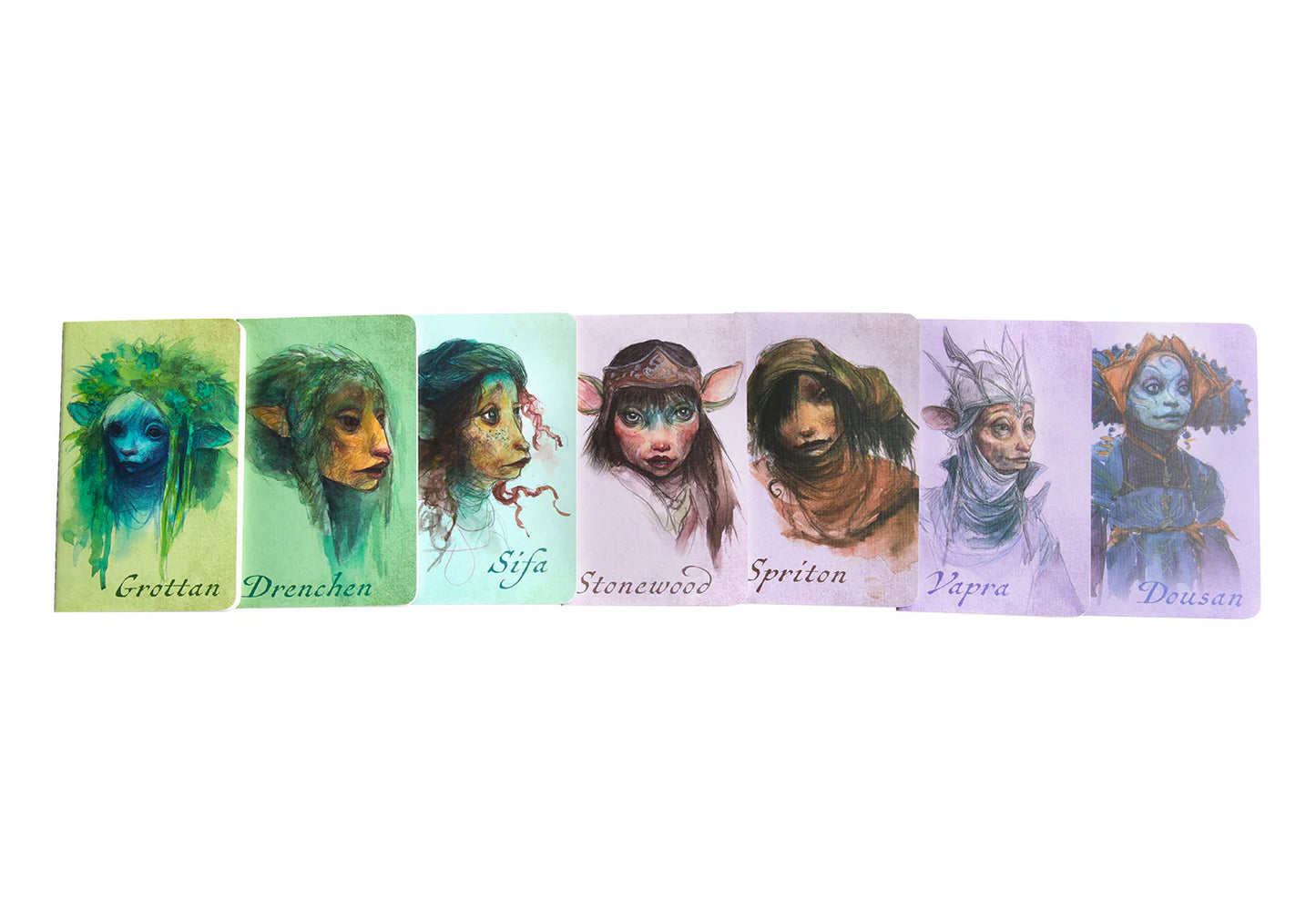 The Dark Crystal: Gelfling Clan Sewn Notebook Boxed Set (Set of 7)