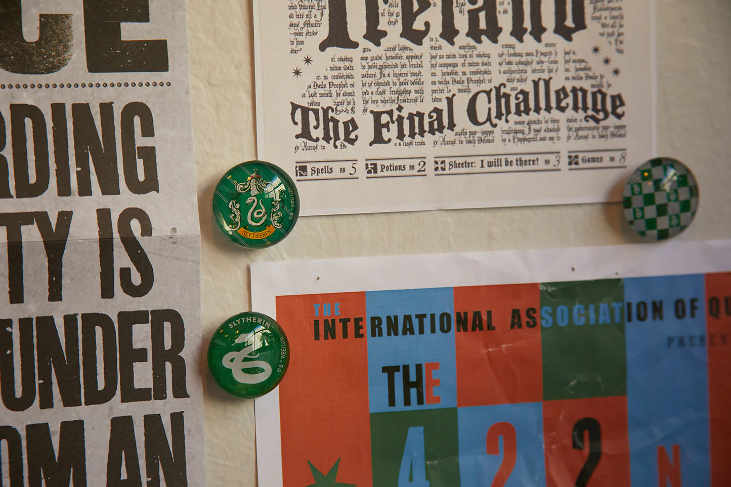 Harry Potter: Slytherin Glass Magnet Set (Set of 6)