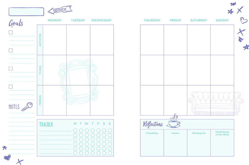 Friends: 12-Month Undated Planner