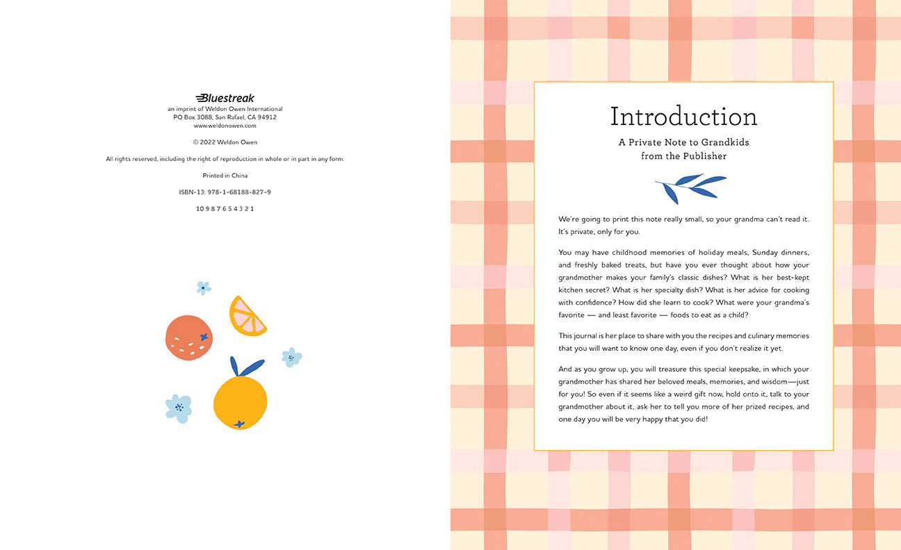 Grandmother's Recipe Journal