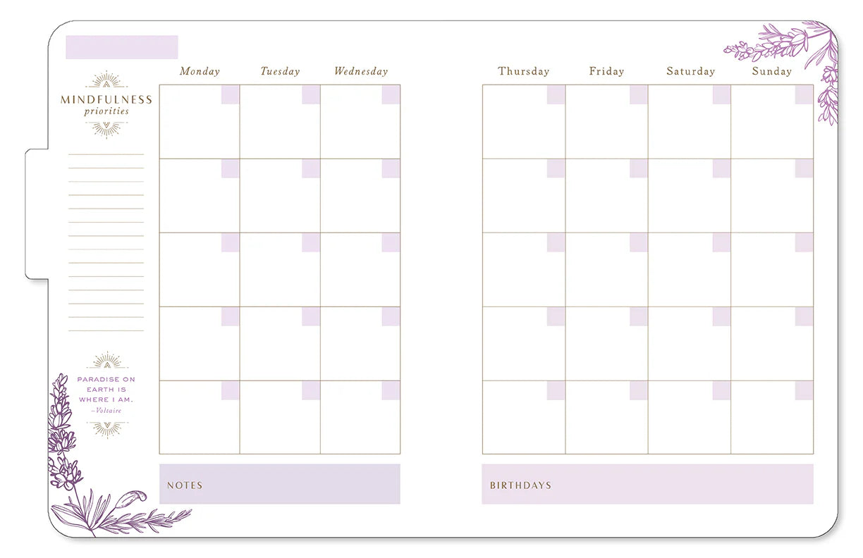 Mindfulness 12-Month Undated Planner