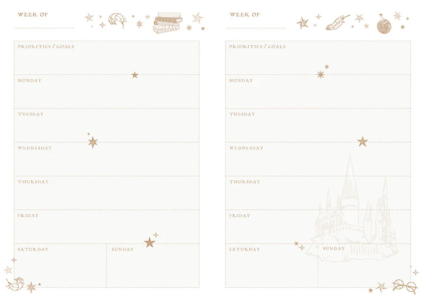 Harry Potter: Floral Fantasy Planner Notebook Collection (Set of 3)