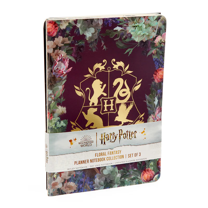 Harry Potter: Floral Fantasy Planner Notebook Collection (Set of 3)