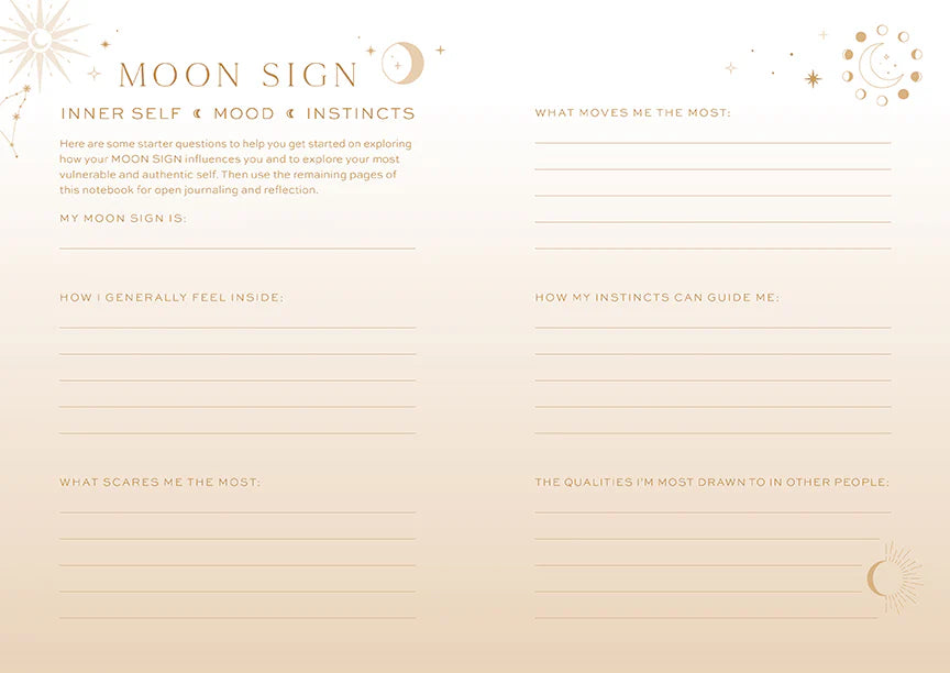 Sun Moon Rising Astrology Notebook Set