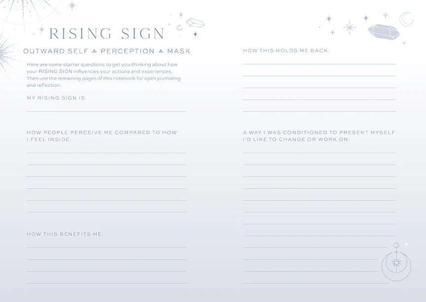 Sun Moon Rising Astrology Notebook Set