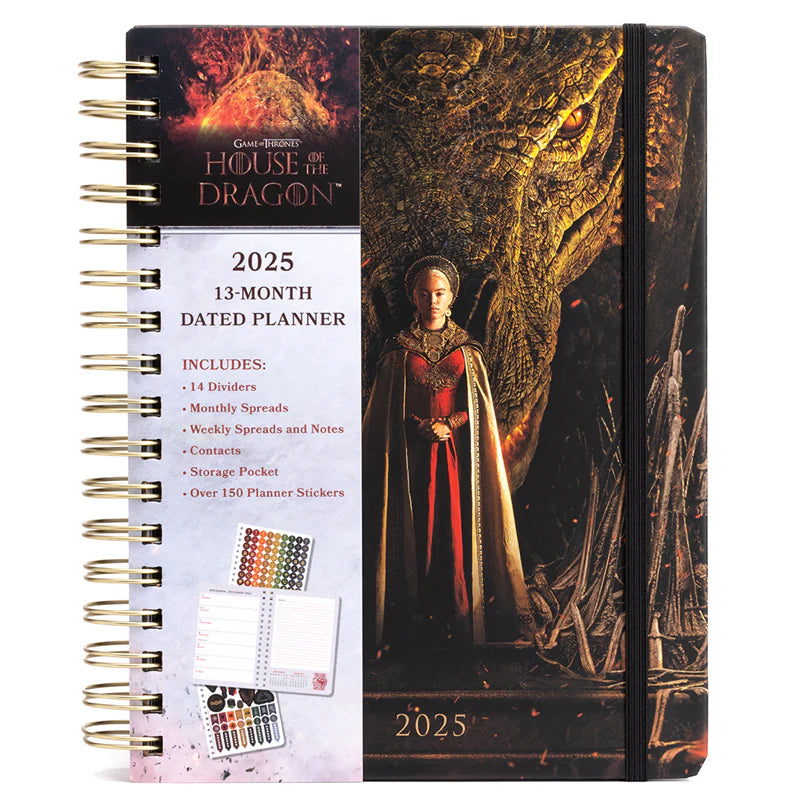2025 House of the Dragon 13-Month Weekly Planner (Hardcover)