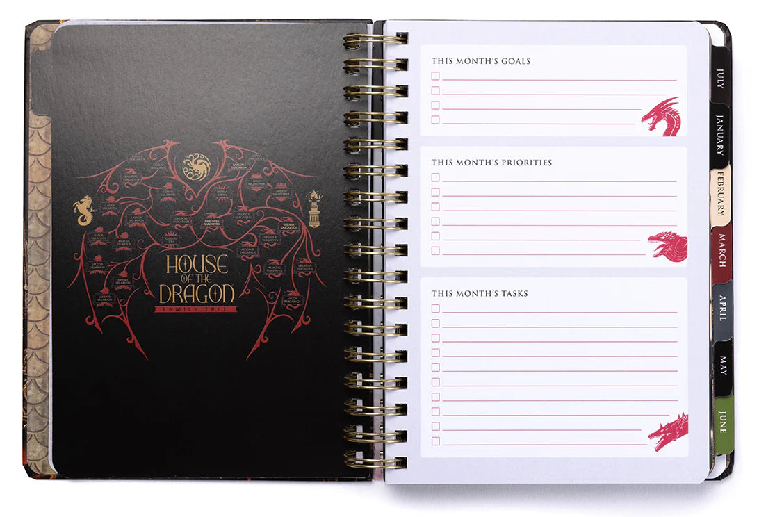 2025 House of the Dragon 13-Month Weekly Planner (Hardcover)