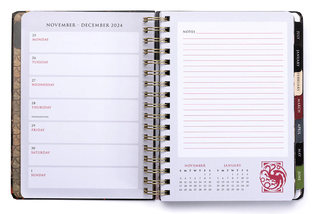 2025 House of the Dragon 13-Month Weekly Planner (Hardcover)