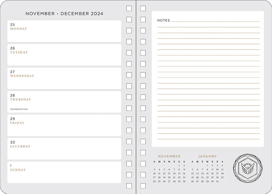 2025 Dune: Part 2 13-Month Weekly Planner