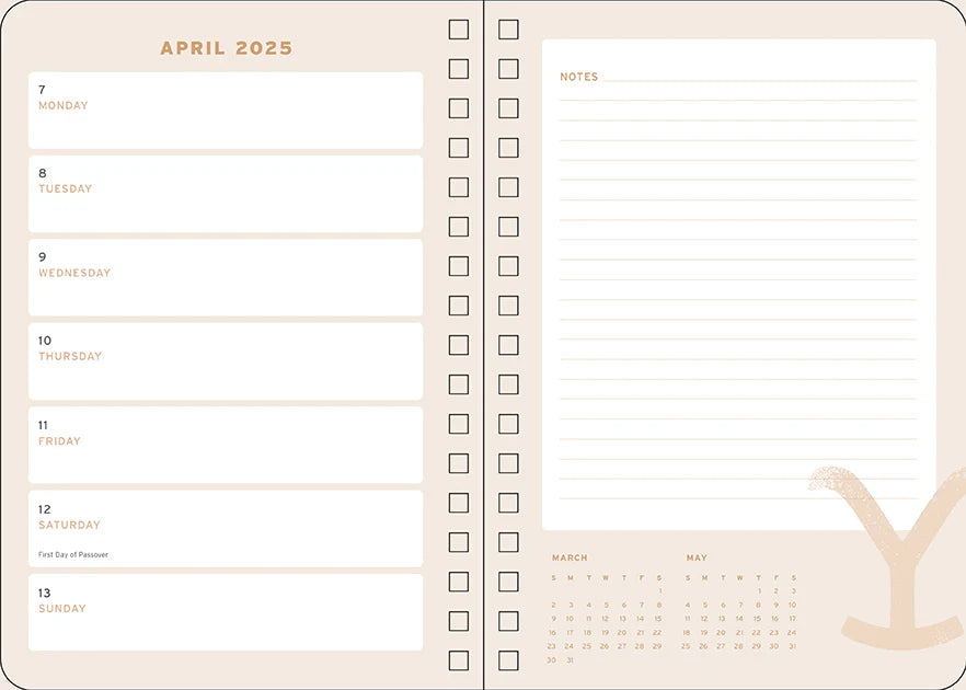 2025 Yellowstone: The Dutton Ranch 13-Month Weekly Planner (Spiral-bound)
