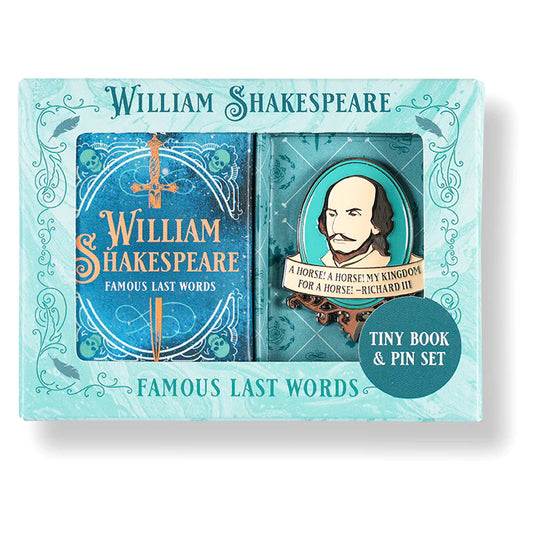 William Shakespeare Tiny Book and Pin Set