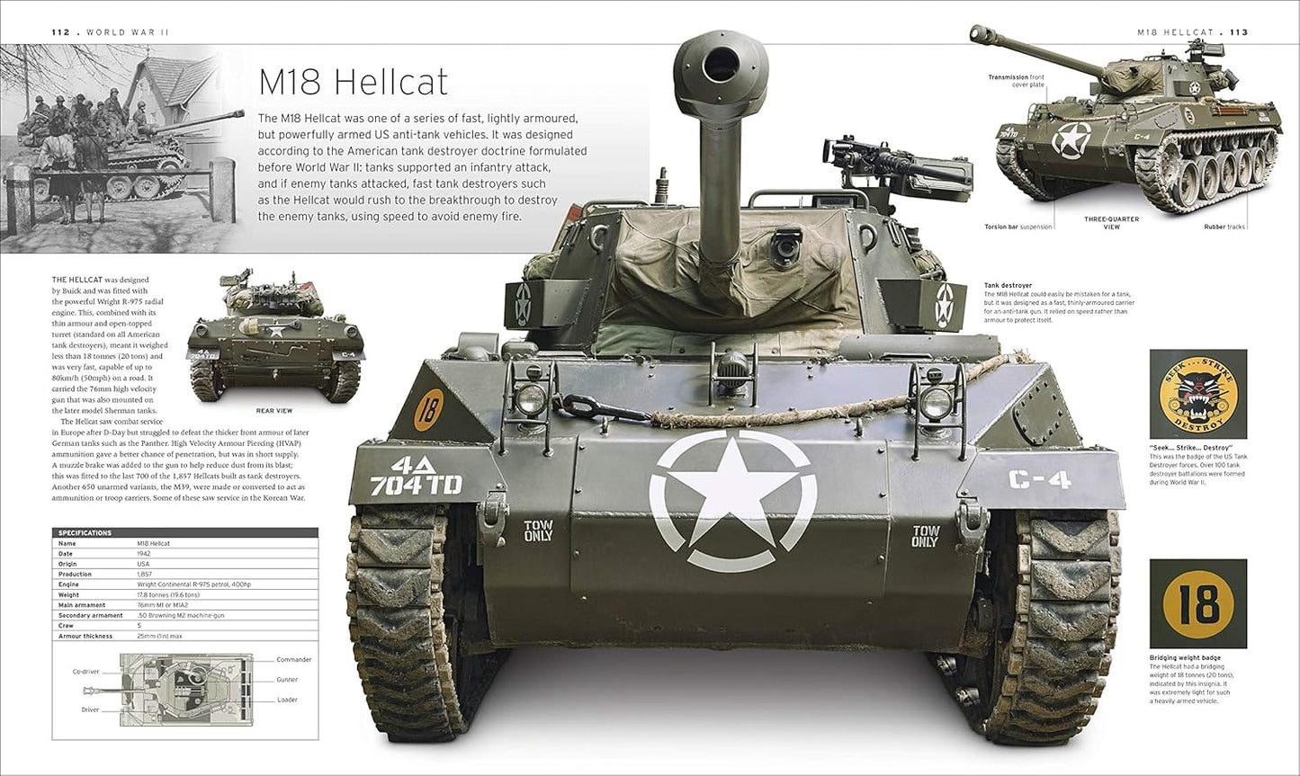The Tank Book: The Definitive Visual History of Armoured Vehicles - DK Definitive Transport Guides (Hardback)