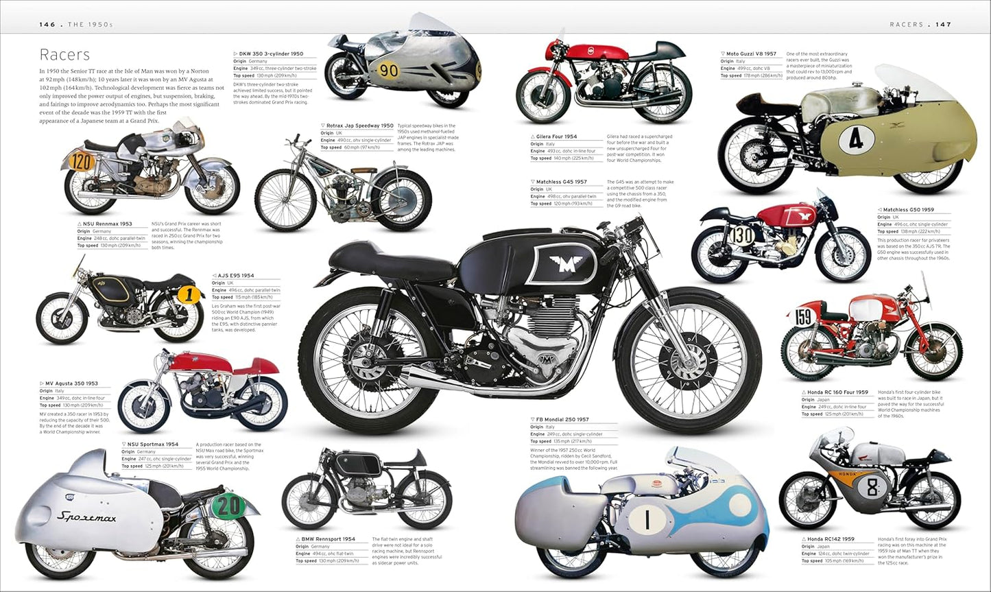 The Motorbike Book: The Definitive Visual History - DK Definitive Transport Guides (Hardback)