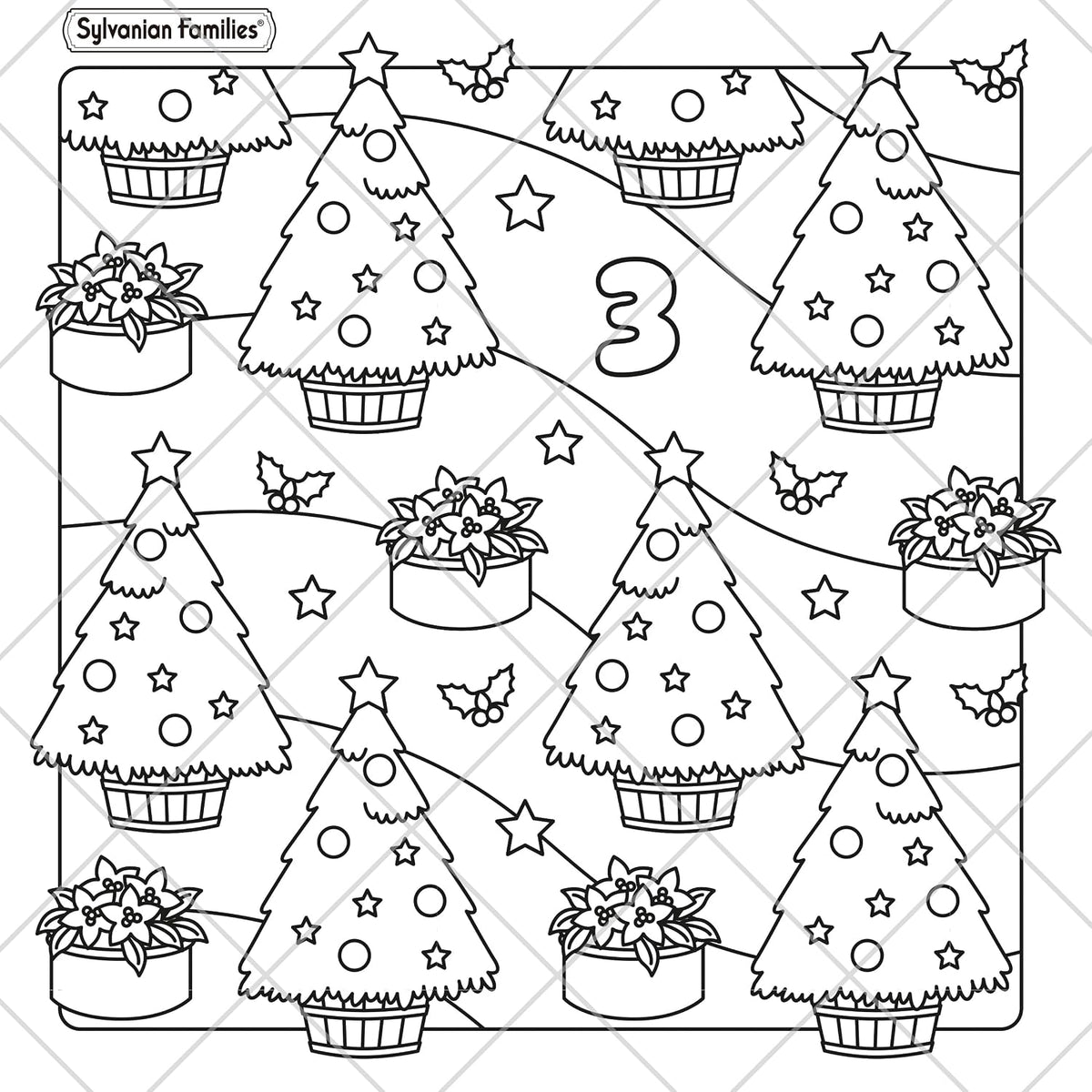 Sylvanian Families Cosy Christmas: Adorable Advent Calendar Colouring - Sylvanian Families