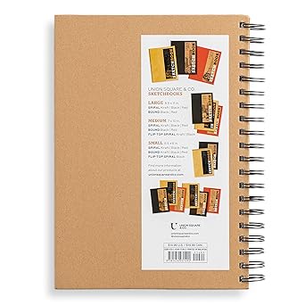 Sketchbook (basic medium spiral Kraft) (Sterling Sketchbook series): Volume 16: Acid-Free Quality Paper (128 Pages)