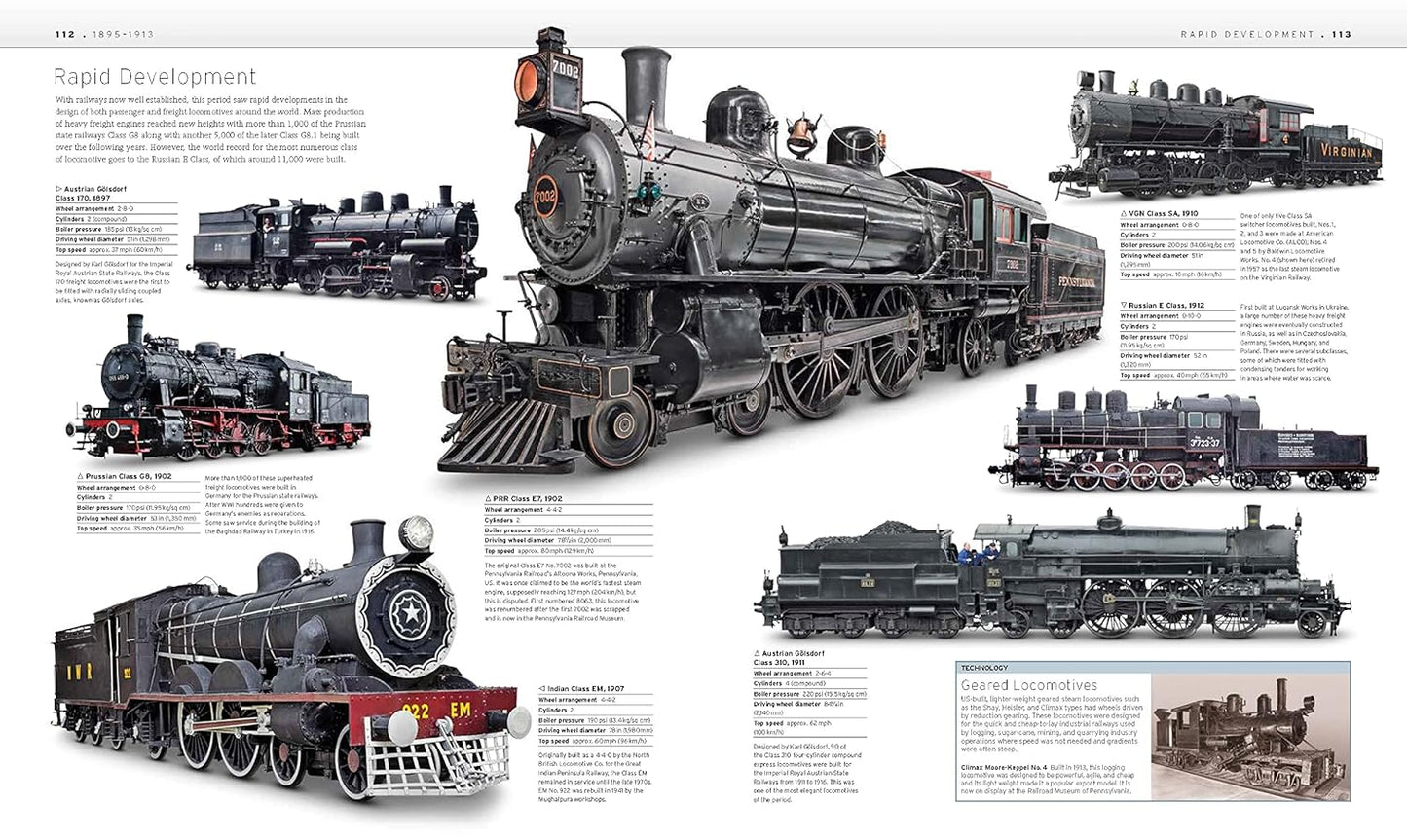 The Train Book: The Definitive Visual History - DK Definitive Transport Guides (Hardback)