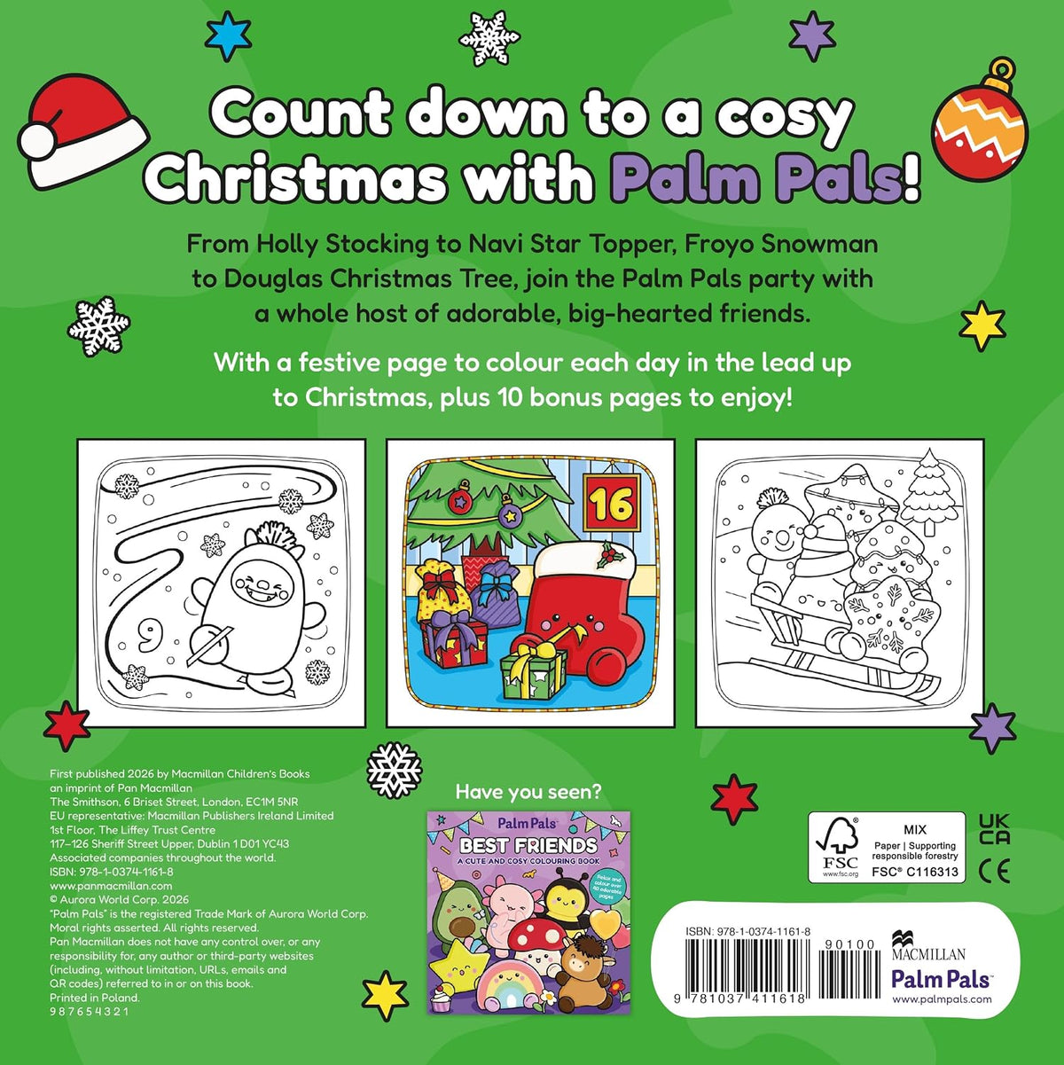 Palm Pals Festive Friends: An Advent Calendar Colouring Book - Palm Pals
