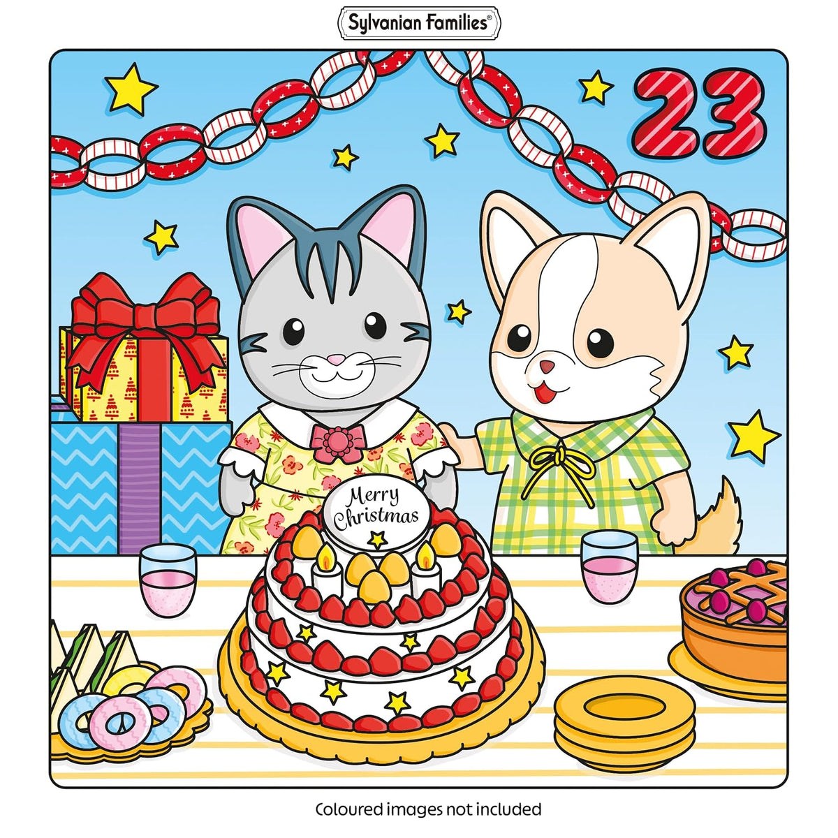 Sylvanian Families Cosy Christmas: Adorable Advent Calendar Colouring - Sylvanian Families