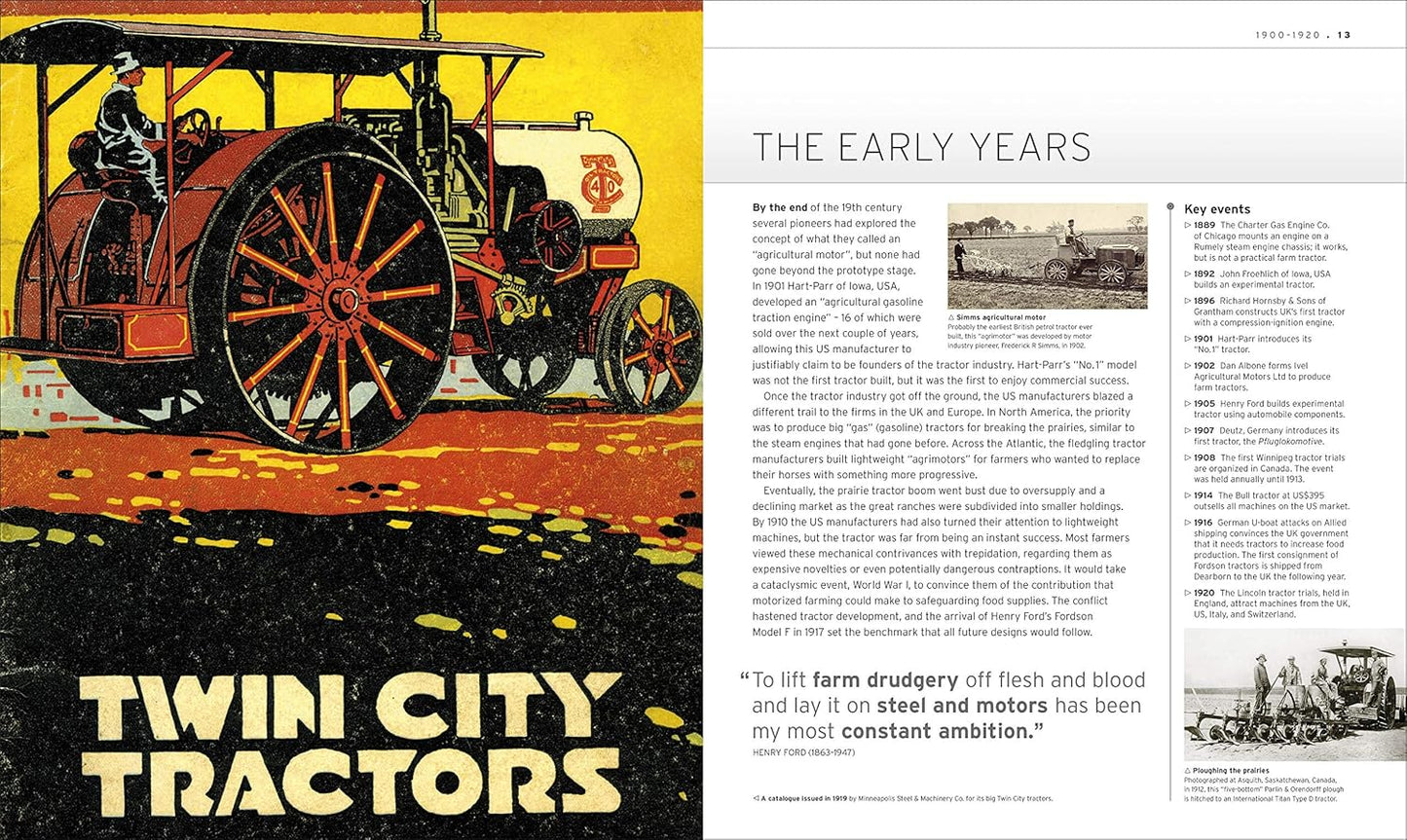 The Tractor Book: The Definitive Visual History - DK Definitive Transport Guides (Hardback)