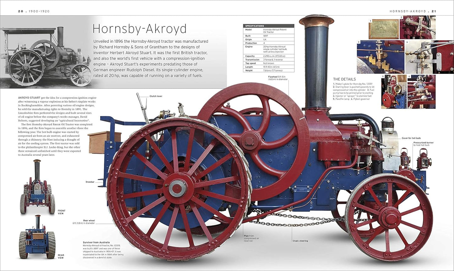 The Tractor Book: The Definitive Visual History - DK Definitive Transport Guides (Hardback)