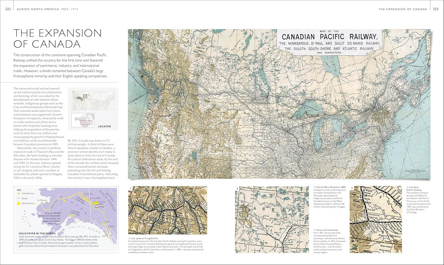History of North America Map by Map - DK History Map by Map (Hardback)